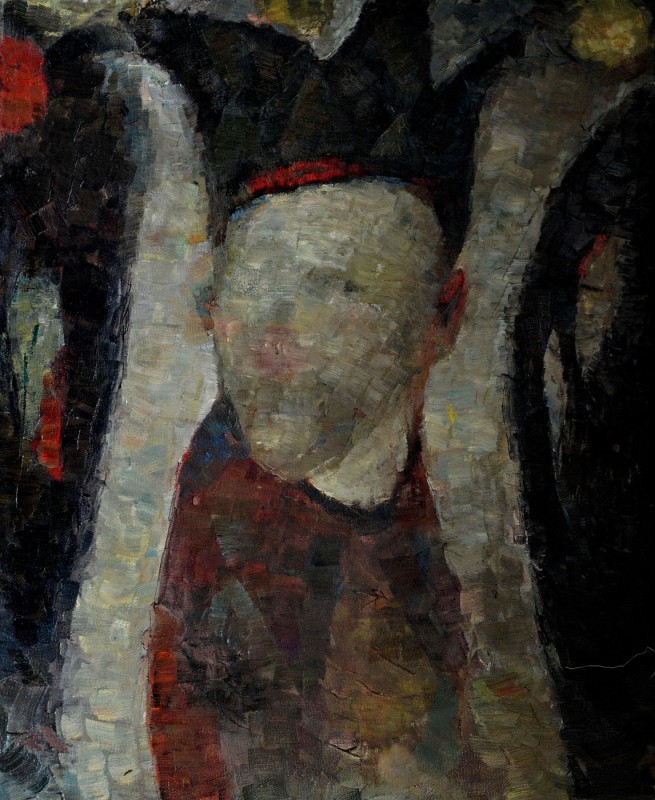 "Compoziție. Portret" by Cezar Ciobanu, 2015, 500x400mm, oil on canvas