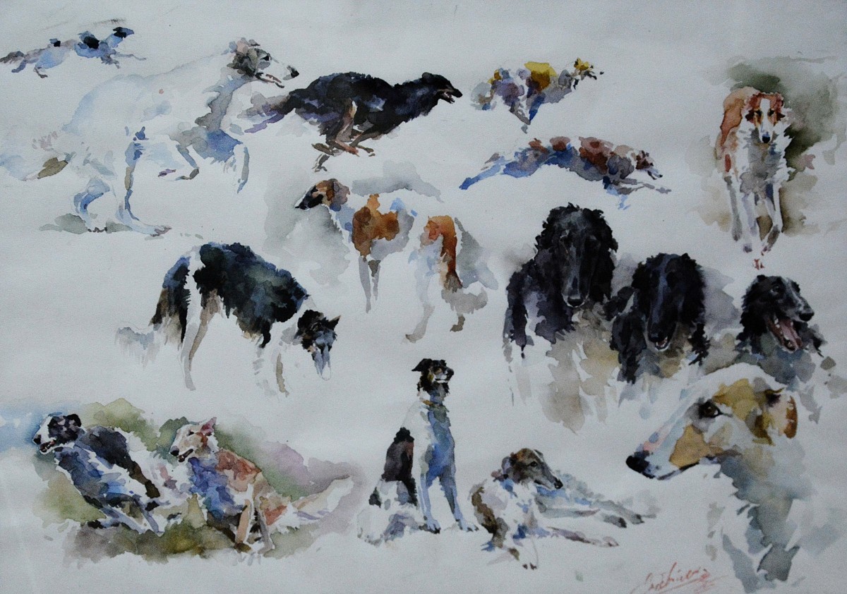 "Crochiu" by Cristina Grinciuc, 2012, 300x400mm, acuarelă pe hârtie