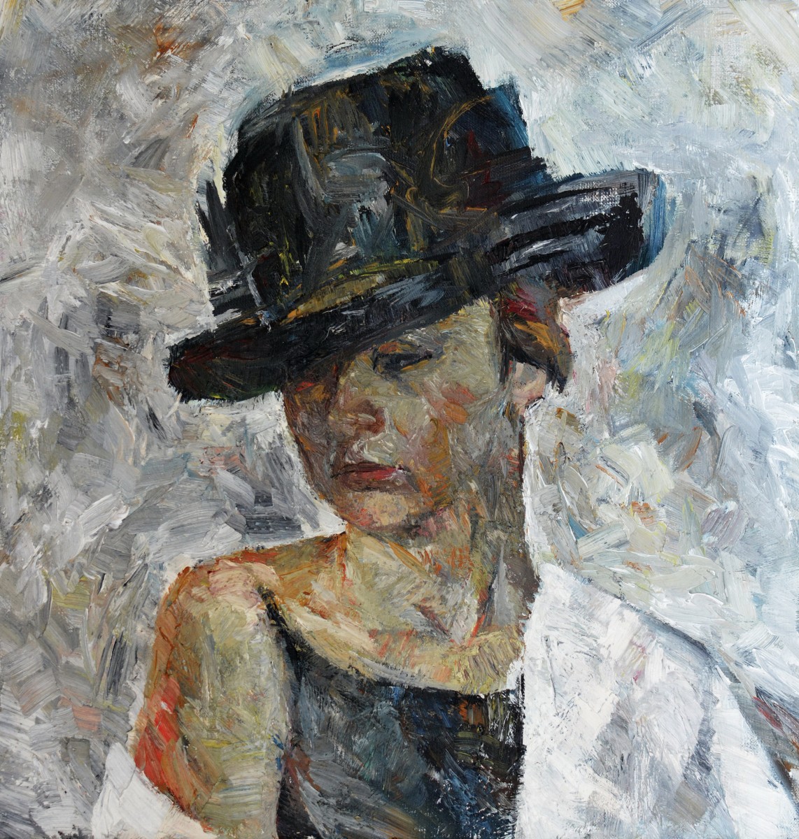"Painting. Portrait. Long term" by Irina Bușcu, 450x430mm, oil on canvas