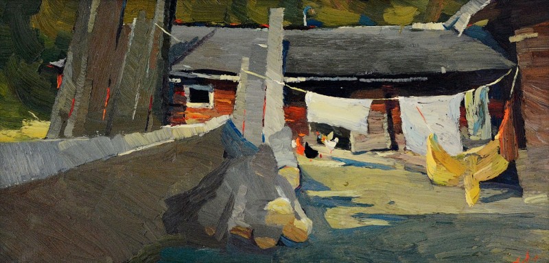 "Etude. Humor" by Anatol Ghimpu, 1999, 420x840mm, oil on canvas
