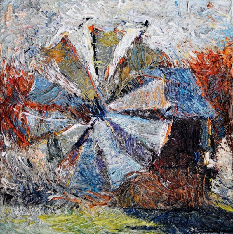 "Moară" by Maia Doina, 2015, oil on canvas