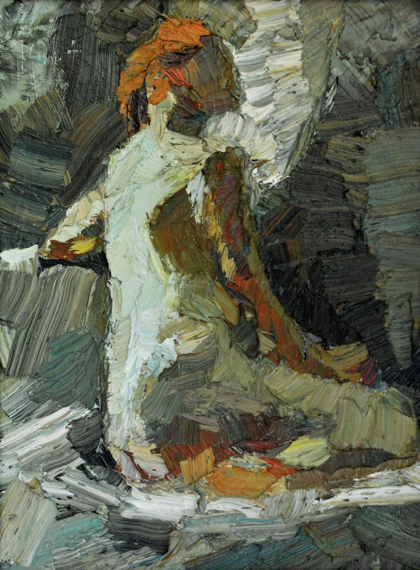 "Studiu. Nud" by Лина Аминов, 2005, 300x220mm, масло / холст