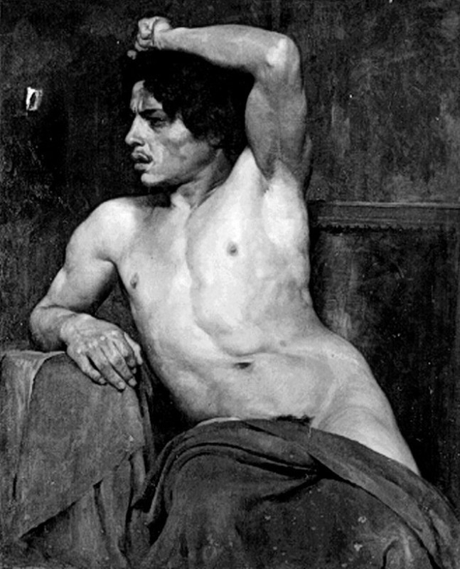 "Pictură. Nud" by Édouard Joseph Dantan
