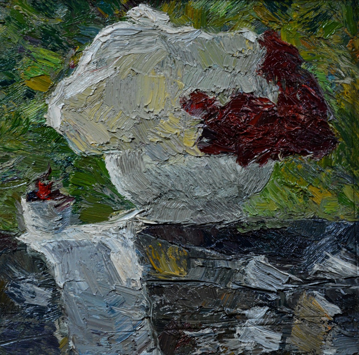 "Natură statică. Plein-air" by Daniela Sîrbu, 2014, 400x400mm, oil on canvas