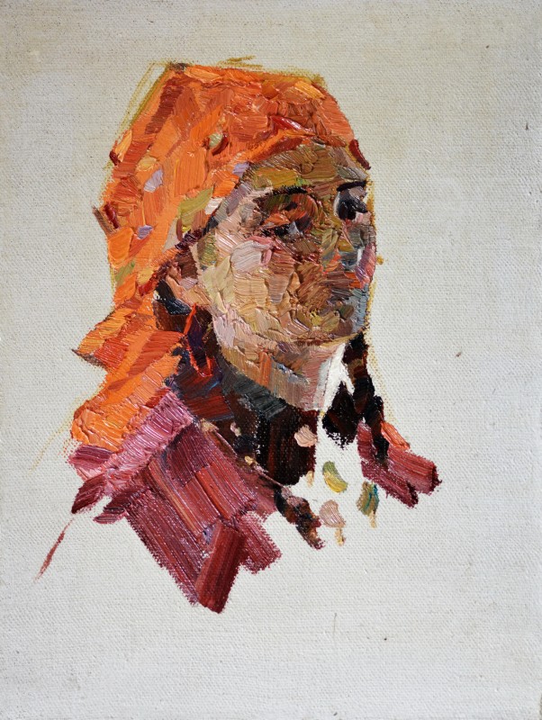 "Painting. Etude. Portrait. Long term" by Vitalie Golban, 420x320mm, oil on canvas