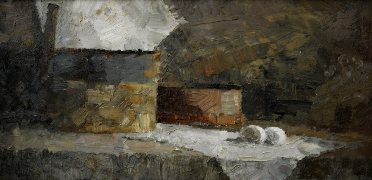 "Still life" by Ion Golubei, 2013, 300x600mm, oil on canvas