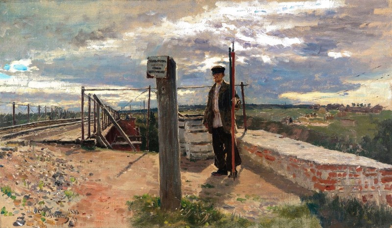 "Композиция. Пейзаж" by Илиа Ефимович Репин, масло / холст