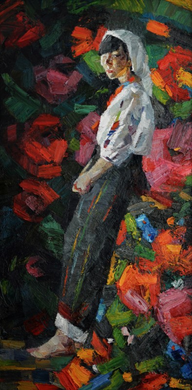"Painting. Figure. Long term" by Natalia Fostica, 840x420mm, oil on canvas