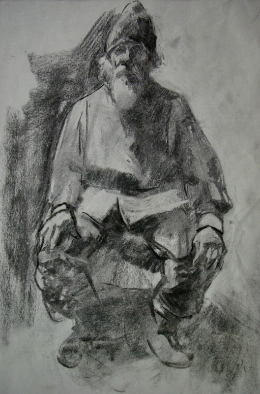 "Desen. Figură / semifigură" by Gheorghe Lisița