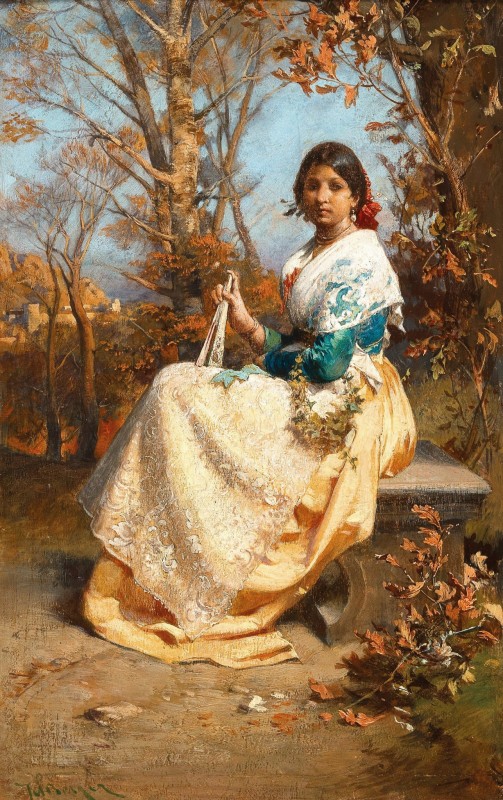 "Pictură. Figură / semifigură" by Julius Viktor Berger