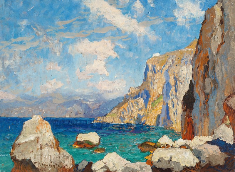 "Painting. Marine landscapes" by Konstantin Ivanovich Gorbatov