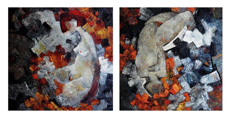 "Композиция. Обнаженка" by Ион Голубей, 2016, 600x600/600x600mm, масло / холст