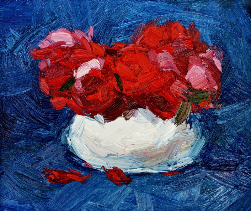 "Studiu. Flori" by Даниела Немцану, 2016, 250x300mm, масло / холст
