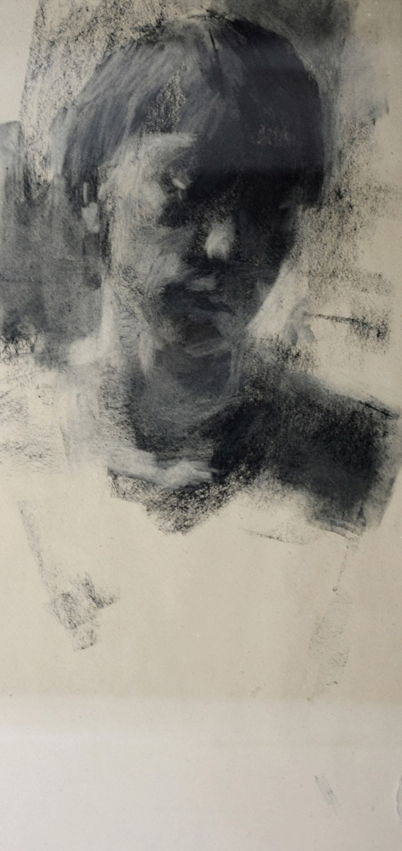 "Portret" by Ion Golubei, 2016, 600x300mm, Russian sauce pe hârtie