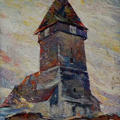 "Etude. Toarcla" by Anatol Ghimpu, 2009, 620x420mm, ulei pe pânză