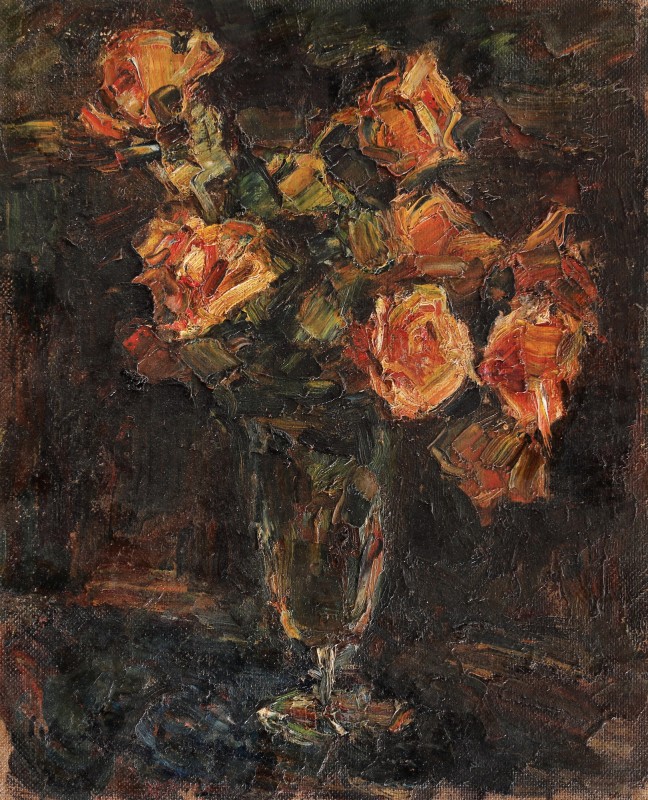 "Painting. Flowers" by Rudolf Schweitzer-Cumpăna