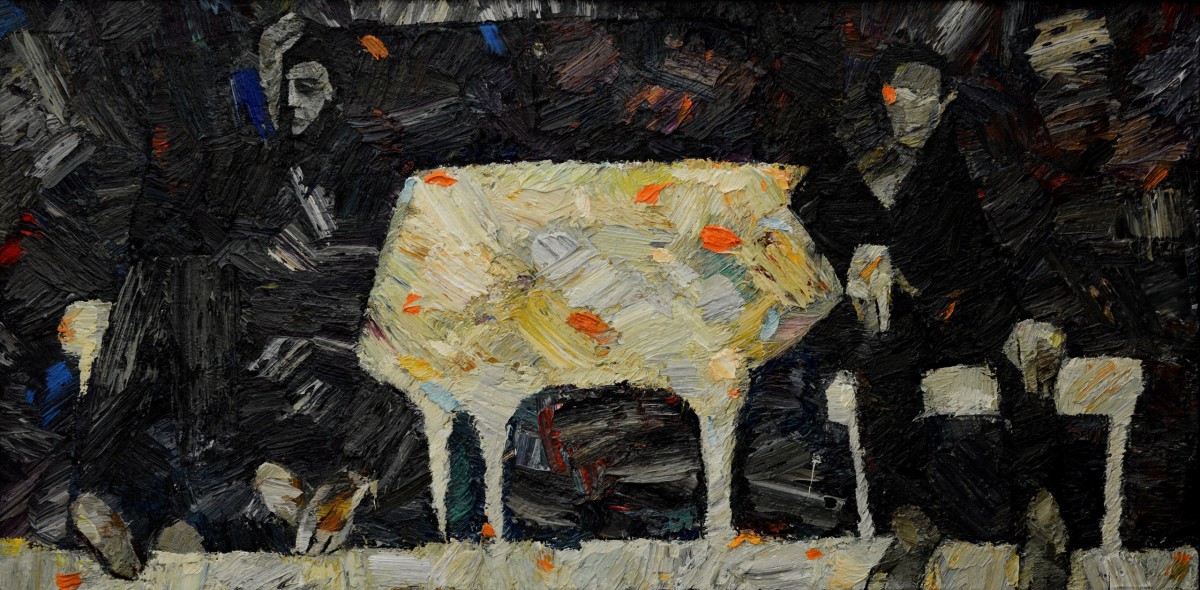 "Композиция. Продолжительный" by Родиcа Дубасари, 400x800mm, масло / холст
