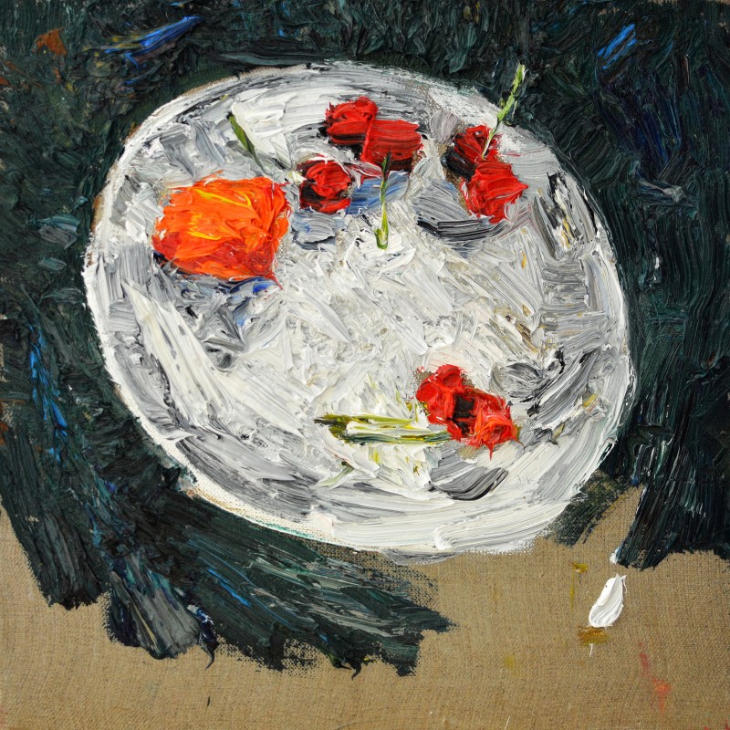 "Studiu" by Diana Rumeghea, 2021, 300x300mm, ulei pe pânză