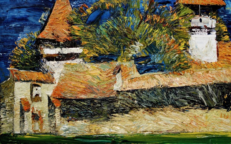 "Motiv. Transilvania" by Veaceslav Uzun, 2015, 420x680mm, ulei pe pânză