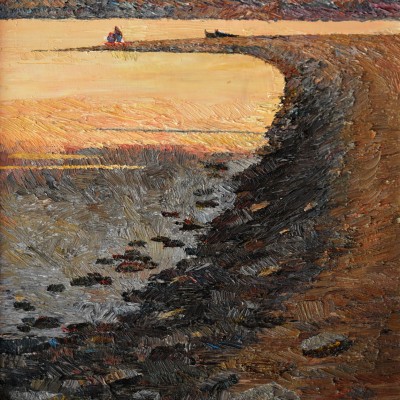 "Compoziție. Peisaj" by Alexandra Clapatiuc, 2009, 600x490mm, oil on canvas