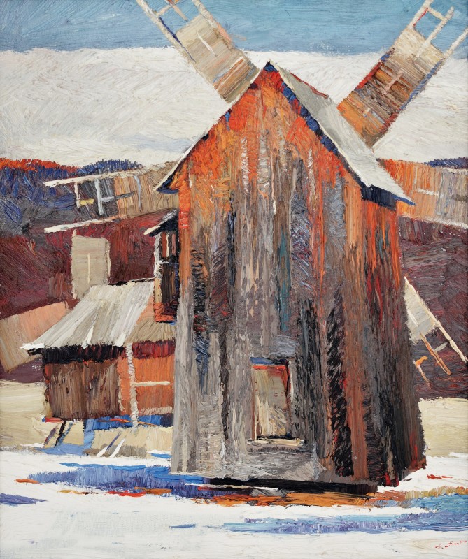 "Moară. Sibiu" by Anatol Ghimpu, 2004, 600x500mm, ulei pe pânză
