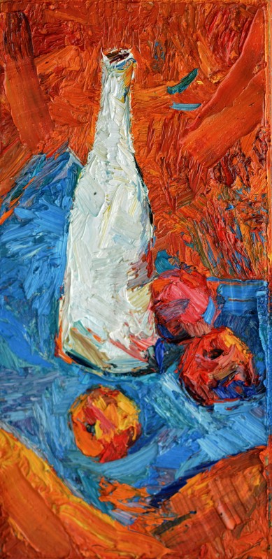 "Живопись. Этюд. Продолжительный" by Штефан Моcану, 200x400mm, масло / холст