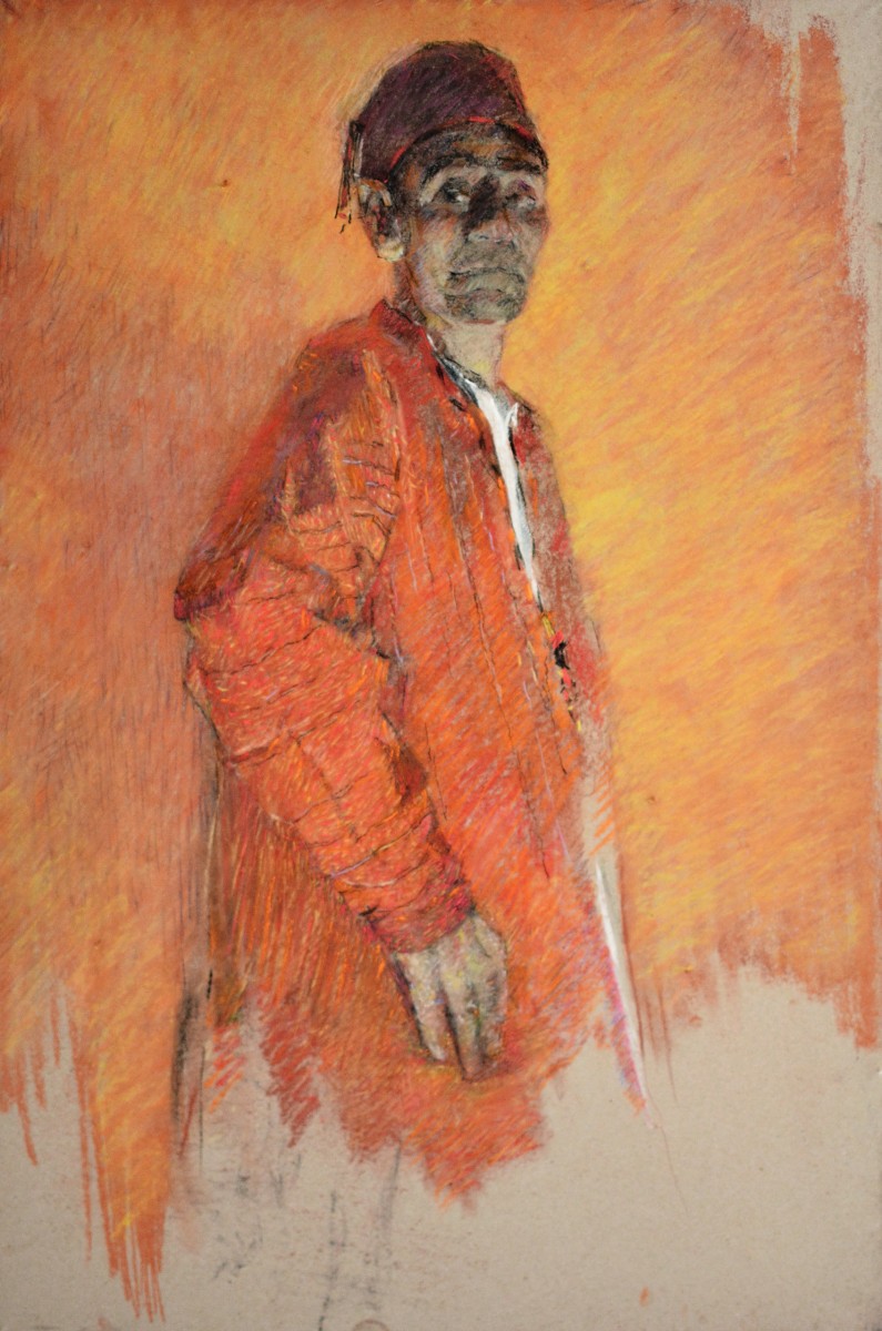 "Drawing. Figure. Long term" by Vitalie Golban, 750x550mm, pastel on paper