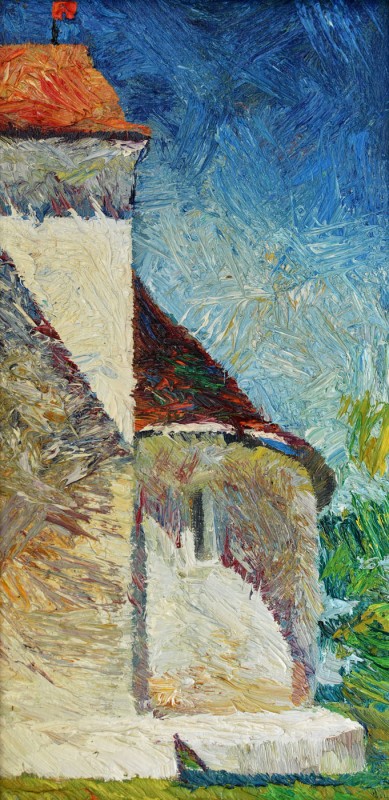 "Motiv. Toarcla" by Carolina Leagul, 2012, 400x200mm, oil on canvas