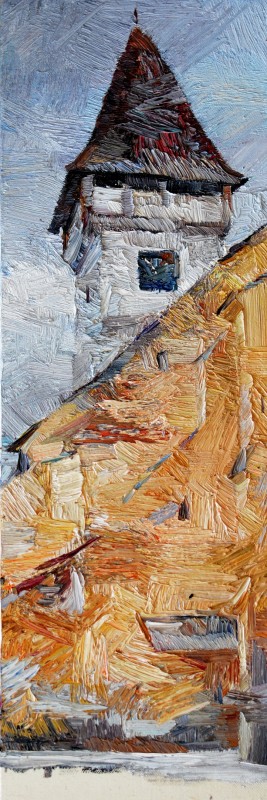 "Pictură. Pleinair. Pleinair România" by Natalia Fostica, ulei pe pânză
