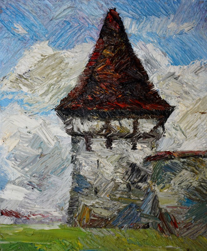 "Motiv. Cincușor" by Vlada Cibuc, 2015, 300x250mm, ulei pe pânză