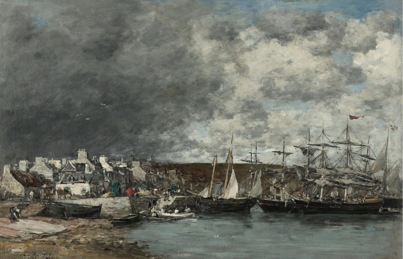 "Compoziție. Peisaj maritim" by Eugène Boudin