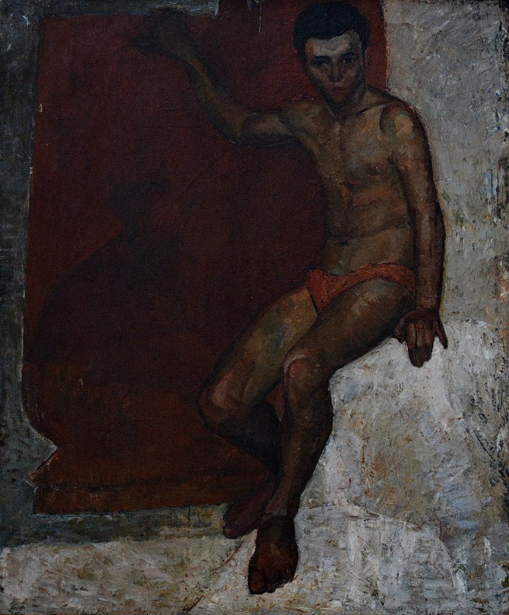 "Painting. Nude. Figure" by Petru Jereghea, oil on canvas