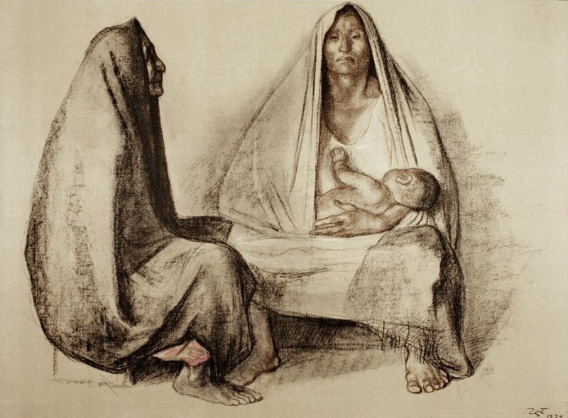 "Drawing. People" by Francisco Zúñiga
