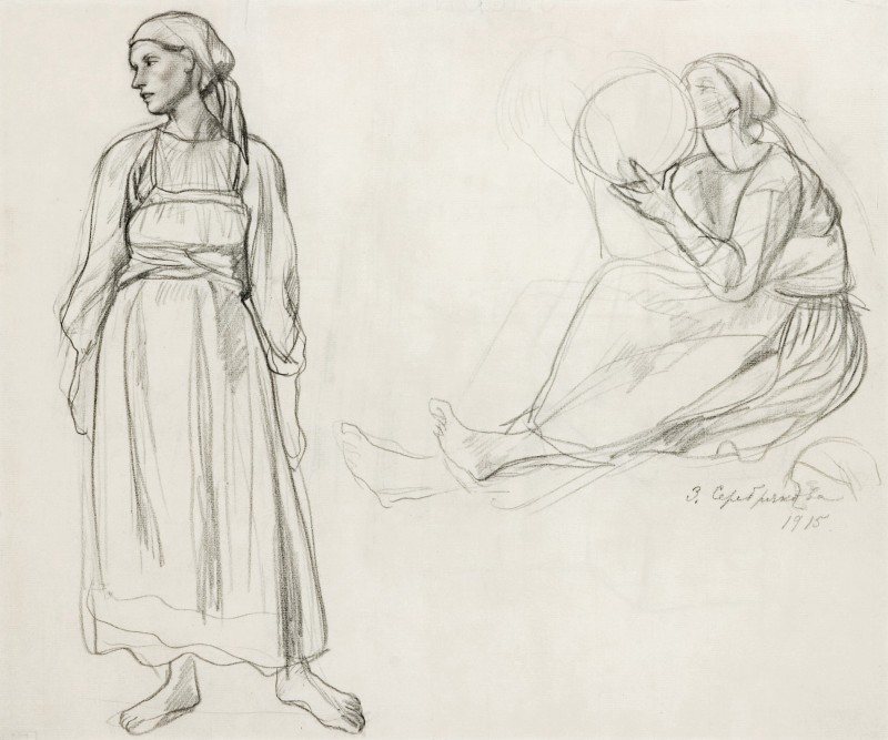"Drawing. Figure" by Zinaida Serebriakova