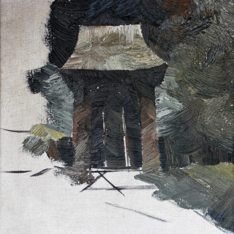 "Motiv. Sibiu ASTRA" by Dumitru Josanu, 2012, 420x420mm, oil on canvas