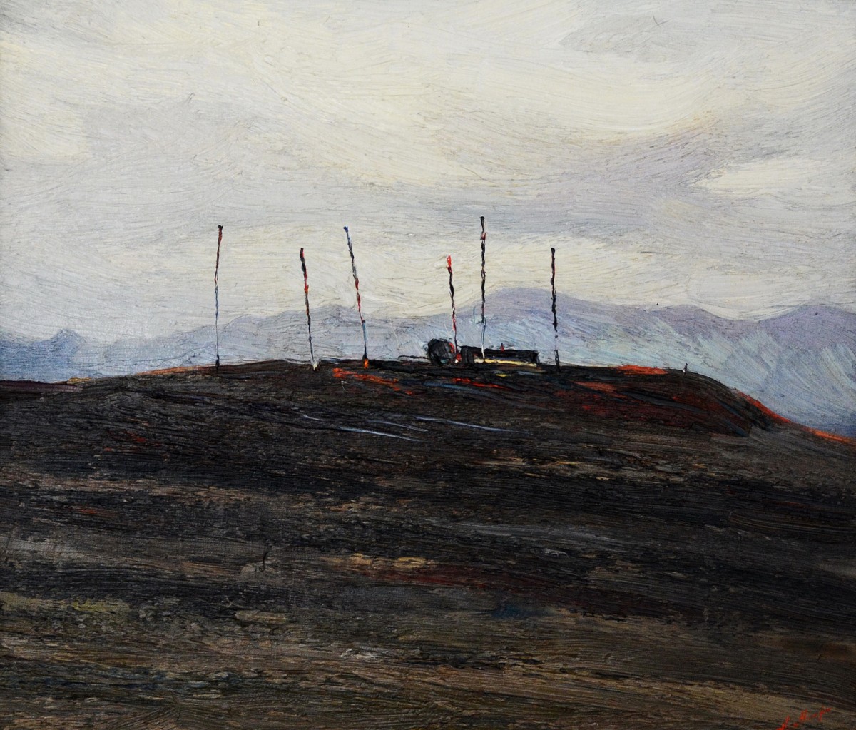 "Nebedag" by Anatol Ghimpu, 2000, 600x620mm, ulei pe pânză