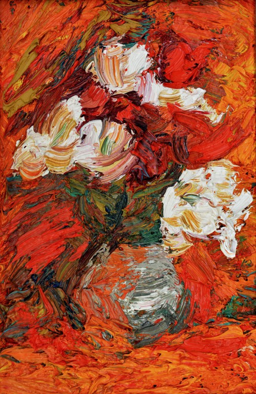"Studiu. Flori" by Иоан Постиcэ, 2015, 300x200mm, масло / холст