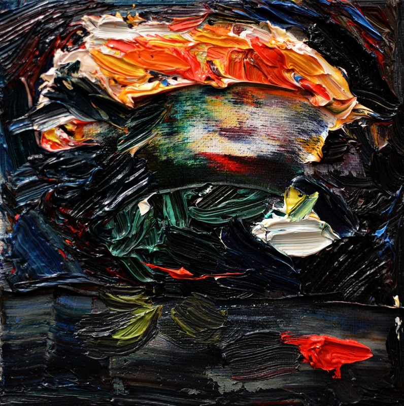 "Studiu. Flori" by Михаи Онcиу, 2017, 200x200mm, масло / холст