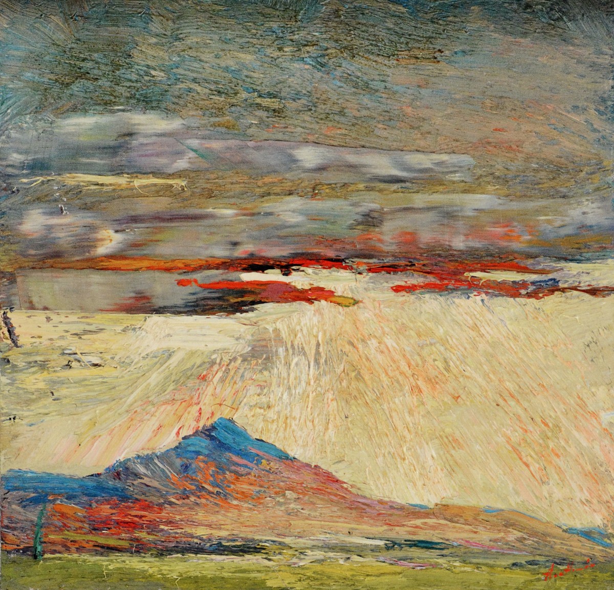 "Nebedag" by Anatol Ghimpu, 1999, 500x520mm, ulei pe pânză