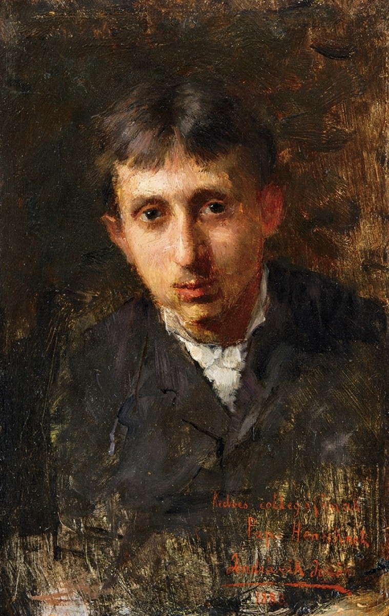 "Pictură. Portret" by Jenő Jendrassik