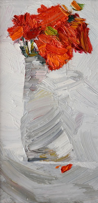 "Studiu. Flori" by Доина Мындреан, 2017, 400x200mm, масло / холст