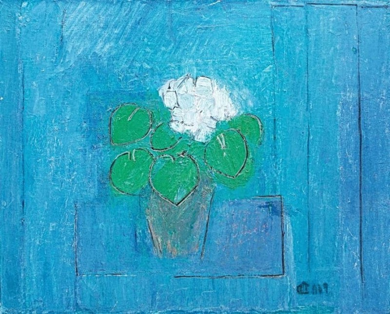 "Painting. Abstract. Still life" by Alexandru Ciucurencu, oil on canvas
