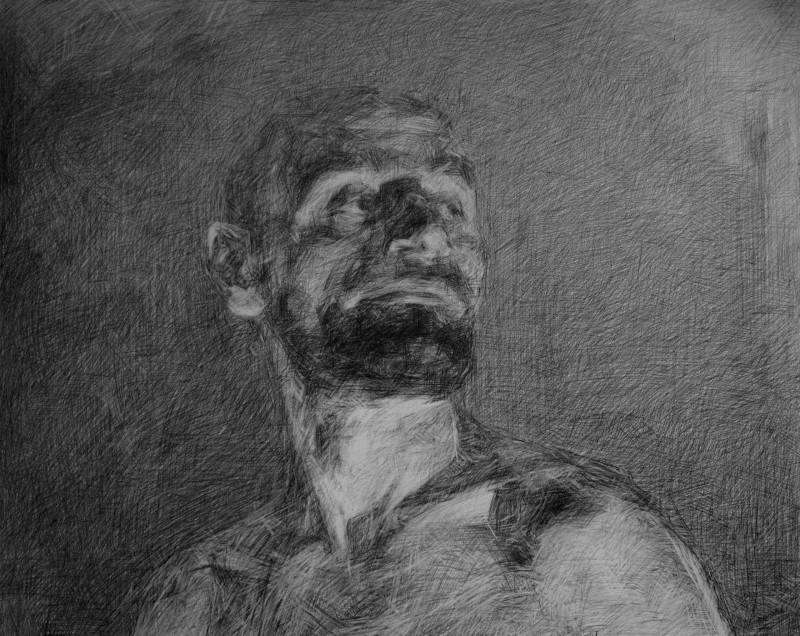 "Рисунок. Портрет. Продолжительный" by Едуард Леаху, 400x500mm