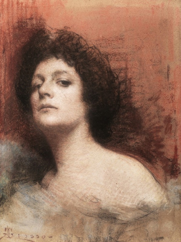 "Pictură. Portret" by Giacomo Grosso