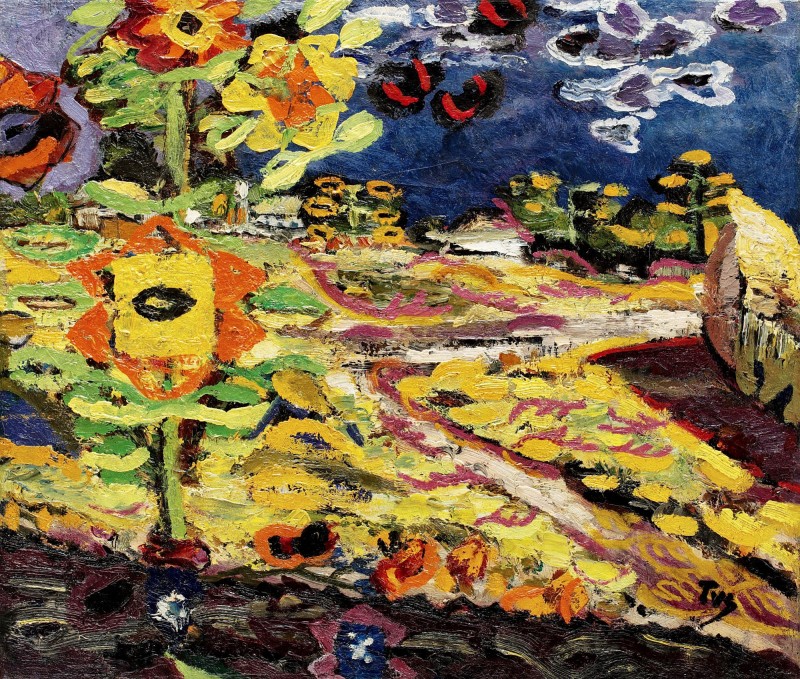 "Pictură. Peisaj" by Ion Țuculescu