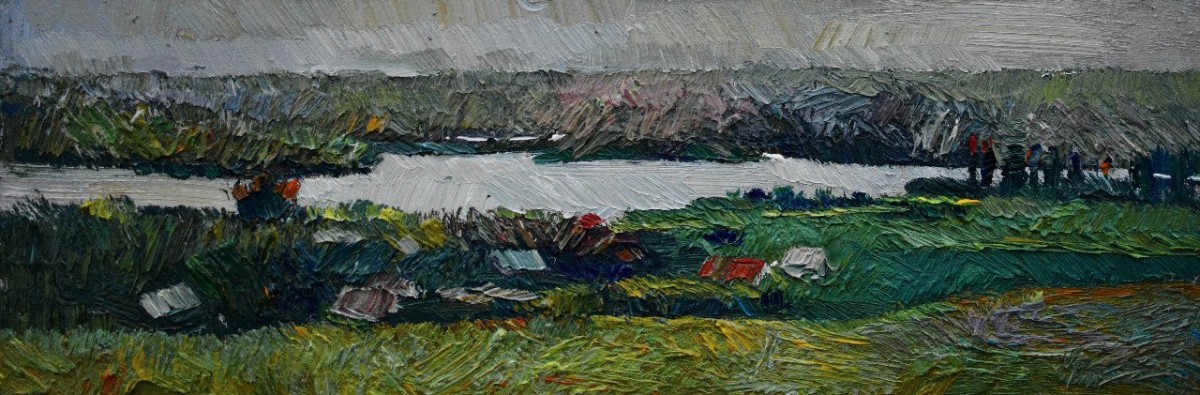 "Pictură. Peisaj. Pleinair. Pleinair în Moldova" by Vlada Cibuc, ulei pe pânză