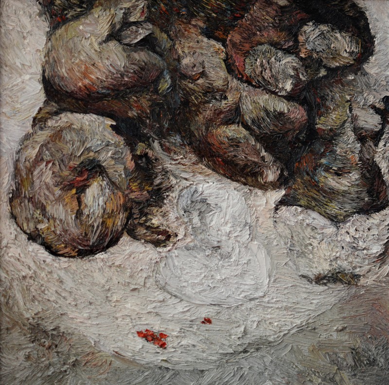 "Compoziție. Nud" by Vlada Cibuc, 2014, 590x590mm, oil on canvas