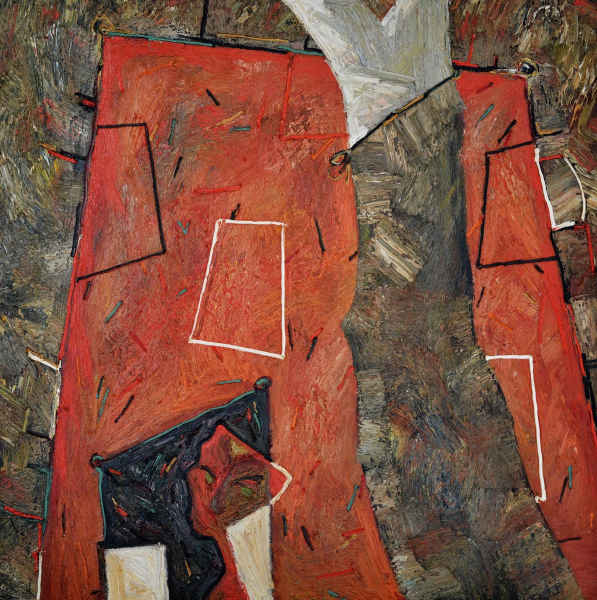 "April 94" by Anatol Ghimpu, 1994, 1200x1200mm, oil on canvas