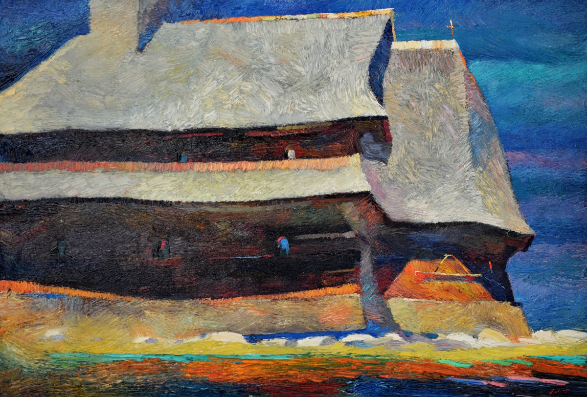 "Марамуреш" by Анатол Гимпу, 2000, 680x1000mm, масло / холст