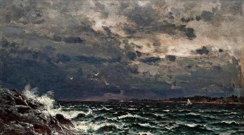"Pictură. Peisaj maritim" by Hjalmar Munsterhjelm